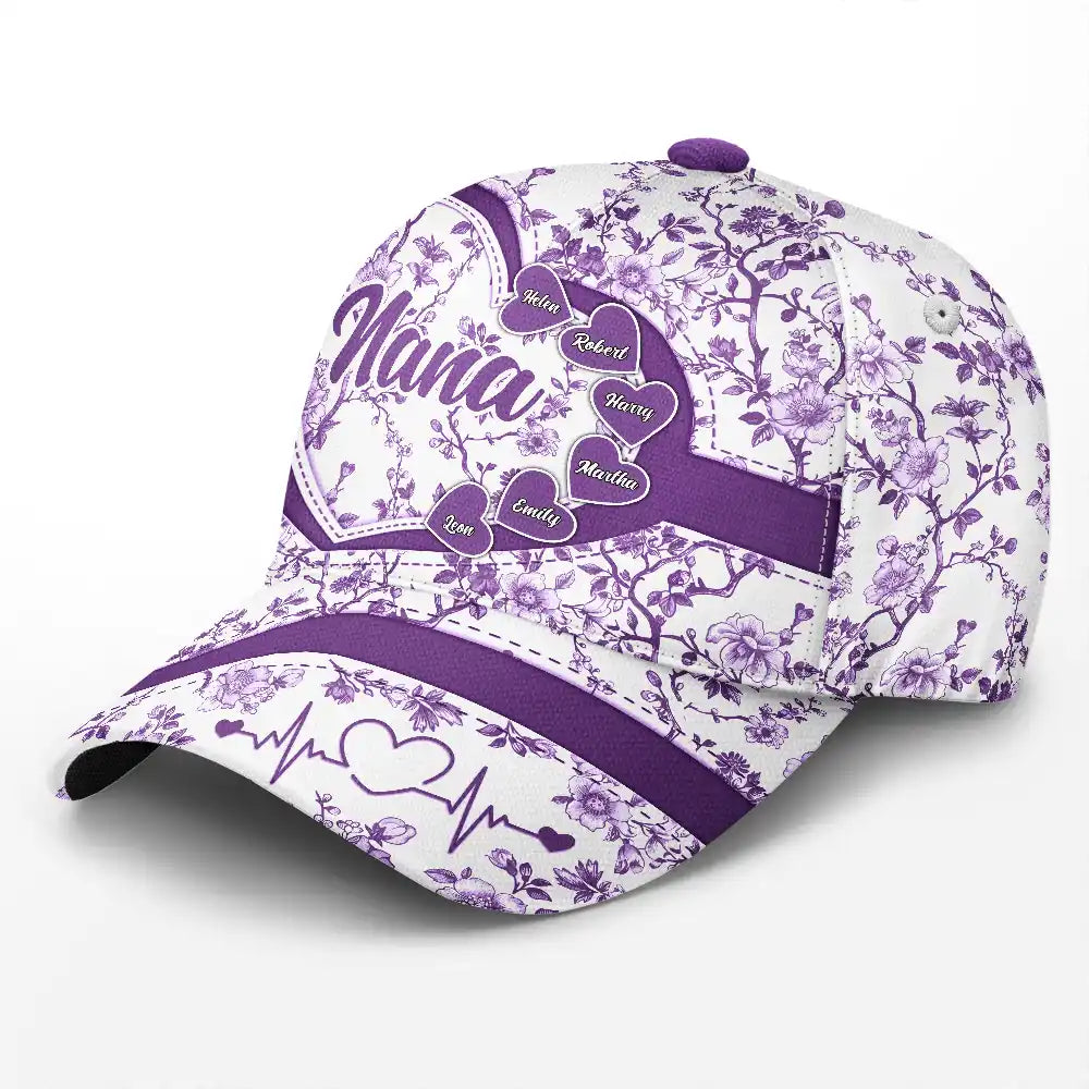 Gift For Grandma,Gift For Mother - Grandma Mom Toile De Jouy - Personalized Classic Cap