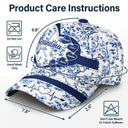 Gift For Grandma,Gift For Mother - Grandma Mom Toile De Jouy - Personalized Classic Cap
