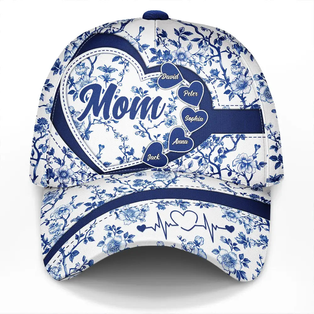 Gift For Grandma,Gift For Mother - Grandma Mom Toile De Jouy - Personalized Classic Cap
