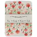 Gift For Grandma,Gift For Mother,Love,Happy - Grandma Mum Birth Flower Watercolor Blooming In Love - Personalized Fleece Blanket, Sherpa Blanket