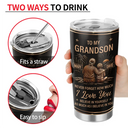 Gift For Grandkids,Inspirational,Gift For Granddaughter,Vector - Grandma & Granddaughter Grandson Just Do Your Best - Personalized Tumbler
