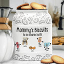 Gift For Mother,Gift For Grandma,Happy,Gift For Grandpa,Gift For Father - Grandma's Biscuits To Be Shared With The Grandkids - Personalized Cookie Jar