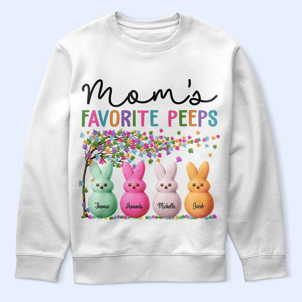 Funny,Gift For Mother,Gift For Grandma,Gift For Wife,Easter - Grandma's Favorite Peeps Bunny - Personalized T Shirt