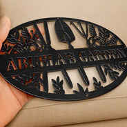 Happy,Gift For Grandma,Gift For Mother,Cooking,Gift For Women,Gift For Yourself,Gardening - Grandma's Garden - Personalized Cutout Metal Sign