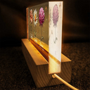 Gift For Grandma, Gift For Mother, Gift For Wife, Gift For Women, Happy - Grandma's Garden Birth Flowers - Personalized Rectangle LED Light