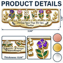 Gift For Grandma,Grandma - Grandkids,Happy - Grandma's Garden Birth Month Flower - Personalized Custom Shaped Metal Bookmark