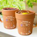 Gardening, Gift For Grandma, Gift For Mother, Happy - Grandma's Garden Birth Month Flower - Personalized Plant Pot Ceramic Mug