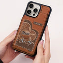 Gift For Yourself,Gift For Women,Gift For Mother,Gift For Grandma,Love - Grandma's Mom's Sea Turtle - Personalized Leather Flip Wallet Phone Case