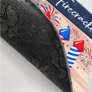 Independence Day, Gift For Grandpa, Gift For Grandma - Grandpa Grandma Firecrackers America Fireworks - Personalized Doormat