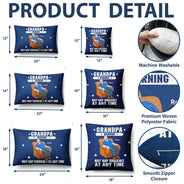 Gift For Father,Gift For Grandpa,Gift For Men,Non-Eng,Vector,Humorous - Grandpa May Nap Suddenly At Any Time - Personalized Pillow