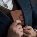 Gift For Father, Gift For Grandpa, Love - Grandpa Sweetheart Grandkid Handprint - Personalized Engraved Leather Wallet