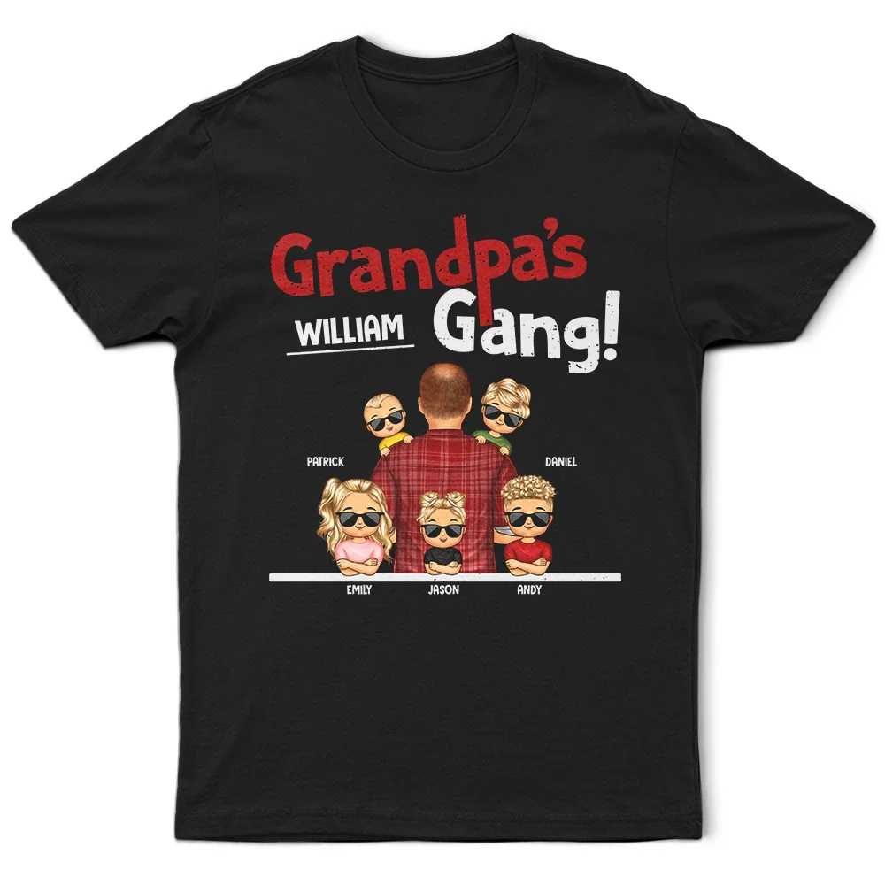 Gift For Husband,Gift For Yourself,Gift For Men,Gift For Uncle,Gift For Grandpa,Grandpa - Grandkids,Gift For Father,Dad - Children,Dad - Daughters (Young),Dad - Sons,Happy - Grandpa's Gang - Personalized T Shirt