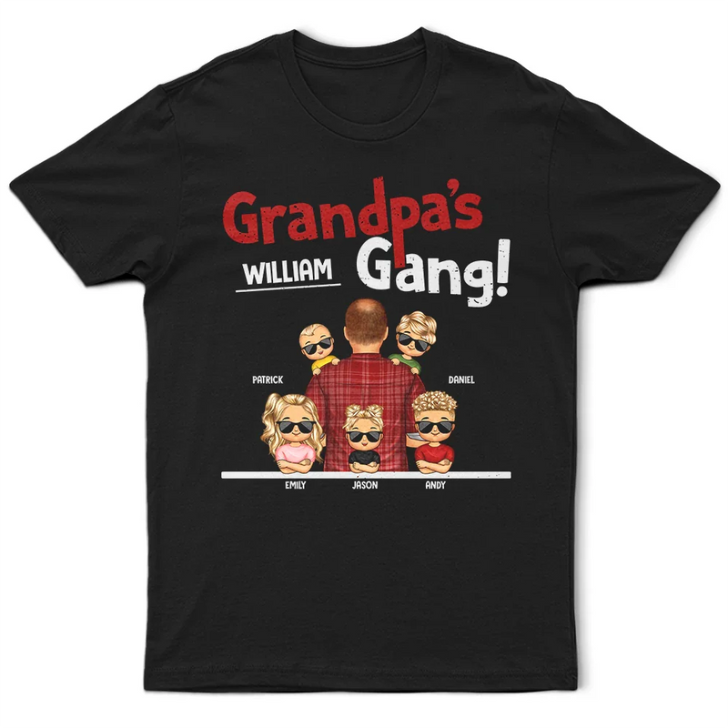 Gift For Husband,Gift For Yourself,Gift For Men,Gift For Uncle,Gift For Grandpa,Grandpa - Grandkids,Gift For Father,Dad - Children,Dad - Daughters (Young),Dad - Sons,Happy - Grandpa's Gang - Personalized T Shirt