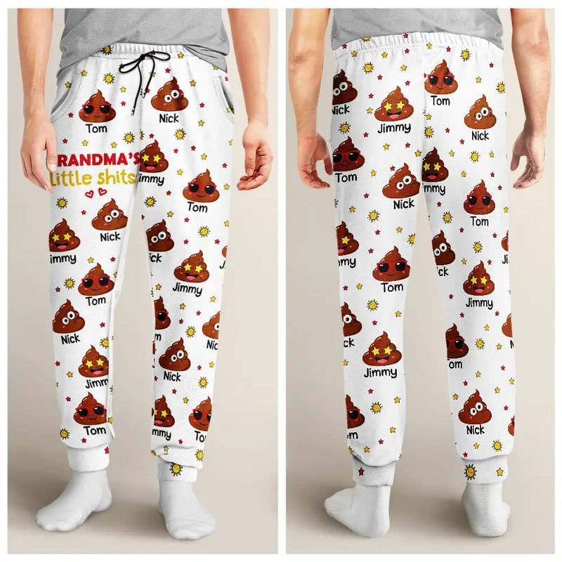 Gift For Grandpa,Gift For Grandparents,Gift For Grandma,Funny,Gift For Father,Gift For Mother - Grandpa's Little Kids - Personalized Pajama Pants
