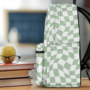 Back To School,Parents,Adorable,Vector - Groovy Stripe Kids & Name - Personalized Canvas Backpack