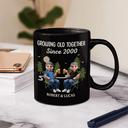 Gift For Couples, Old Couples, Gift For Husband, Gift For Wife, Happy - Growing Old Together Since - Personalized Mug