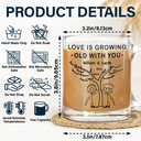 Gift For Couples,Gift For Husband,Gift For Wife,Gift For Boyfriend,Love - Growing Old With You - Personalized Glass Mug