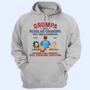 Gift For Father, Gift For Grandpa, Happy, Grandpa - Grandkids - Grumpa Much Grumpier - Personalized T Shirt
