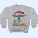 Gift For Father, Gift For Grandpa, Happy, Grandpa - Grandkids - Grumpa Much Grumpier - Personalized T Shirt