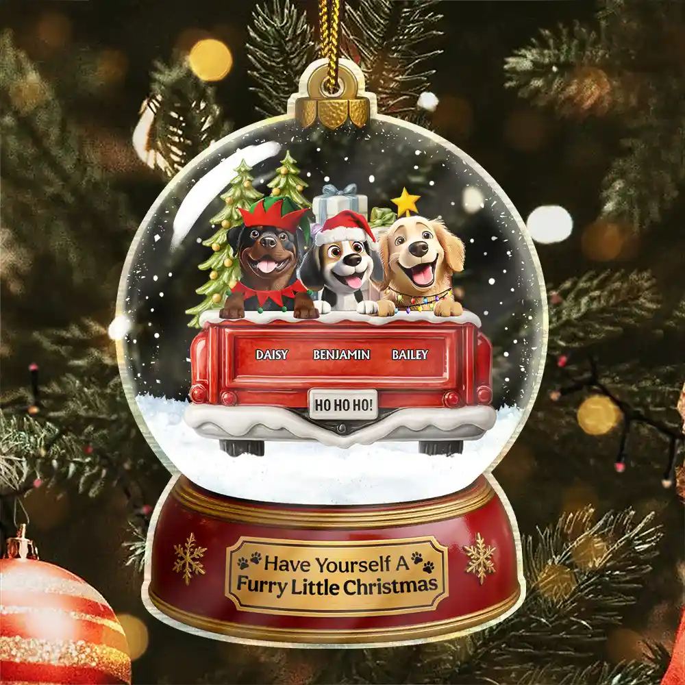 Snowball Have Yourself A Furry Little Christmas - Personalized Custom Shaped Acrylic Ornament