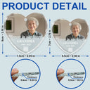 Gift For Yourself,Memorial,Sad,Christmas - Custom Photo QR Code Forever In Our Hearts - Personalized Heart Shaped Glass Ornament  