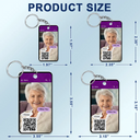 Gift For Couples,Old Couples,Gift For Husband,Gift For Wife,Gift For Boyfriend,Gift For Girlfriend,Gift For Yourself,Memorial,Sad - Custom Photo QR Code Memorial Message From Loved One - Personalized Acrylic Keychain