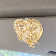 Memorial,Family,Gift For Men,Gift For Women,Sad,Top Market - Memorial Your Wings Were Ready Diamond 3D Effect - Personalized Custom Shaped Acrylic Car Visor Clip
