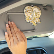 Memorial,Family,Gift For Men,Gift For Women,Sad,Top Market - Memorial Your Wings Were Ready Diamond 3D Effect - Personalized Custom Shaped Acrylic Car Visor Clip