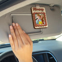 Gift For Mother,Gift For Grandma,Love,Custom Photo,Photo - Custom Photo Grandma Mommy Drive Safe I Love You - Personalized Custom Shaped Car Visor Clip