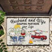 Home Is Where We Park It Family - Gift For Couple - Personalized Doormat