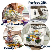 Home Is Where Making Memories One Campsite At A Time - Camping Family Gift - Personalized Fleece Blanket