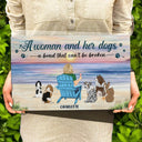 And She Lived Happily Ever After - Gift For Dog Lovers - Personalized Wood Rectangle Sign