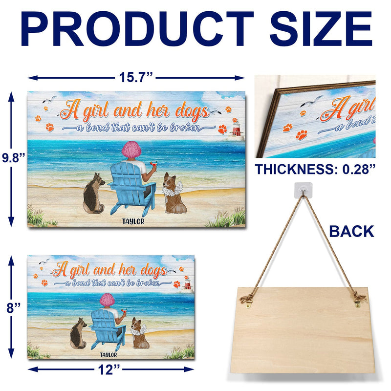 And She Lived Happily Ever After - Gift For Dog Lovers - Personalized Wood Rectangle Sign