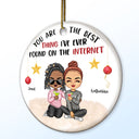 You're The Best Thing I've Found - Christmas Gift For Couples - Personalized Circle Ceramic Ornament