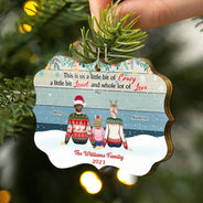 This Is Us A Little Bit Back Vector - Christmas Gift For Family - Personalized Medallion Wooden Ornament