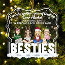 Here's To Another Year - Christmas Gift For Besties - Personalized Custom Shaped Acrylic Ornament
