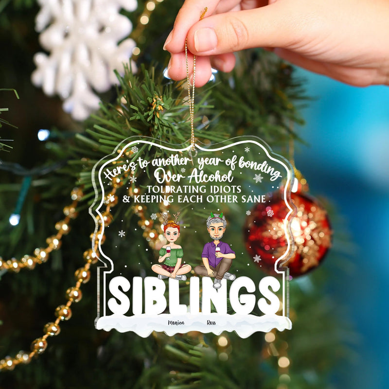 Here's To Another Year - Christmas Gift For Besties - Personalized Custom Shaped Acrylic Ornament