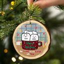How Sweet To Work With You - Christmas Gift For Co-worker - Personalized Wood Slice Ornament