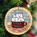 How Sweet To Work With You - Christmas Gift For Co-worker - Personalized Wood Slice Ornament