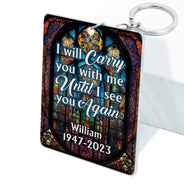 Custom Photo I Will Carry You With Me - Memorial Gift - Personalized Acrylic Keychain