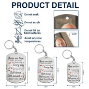 Custom Photo Those We Love Don't Go Away - Memorial Gift - Personalized Aluminum Keychain