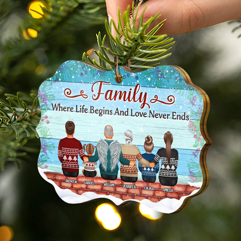 The Love Between Parents & Daughters Sons Is Forever - Christmas Gift For Mother And Father - Personalized Custom Wooden Ornament