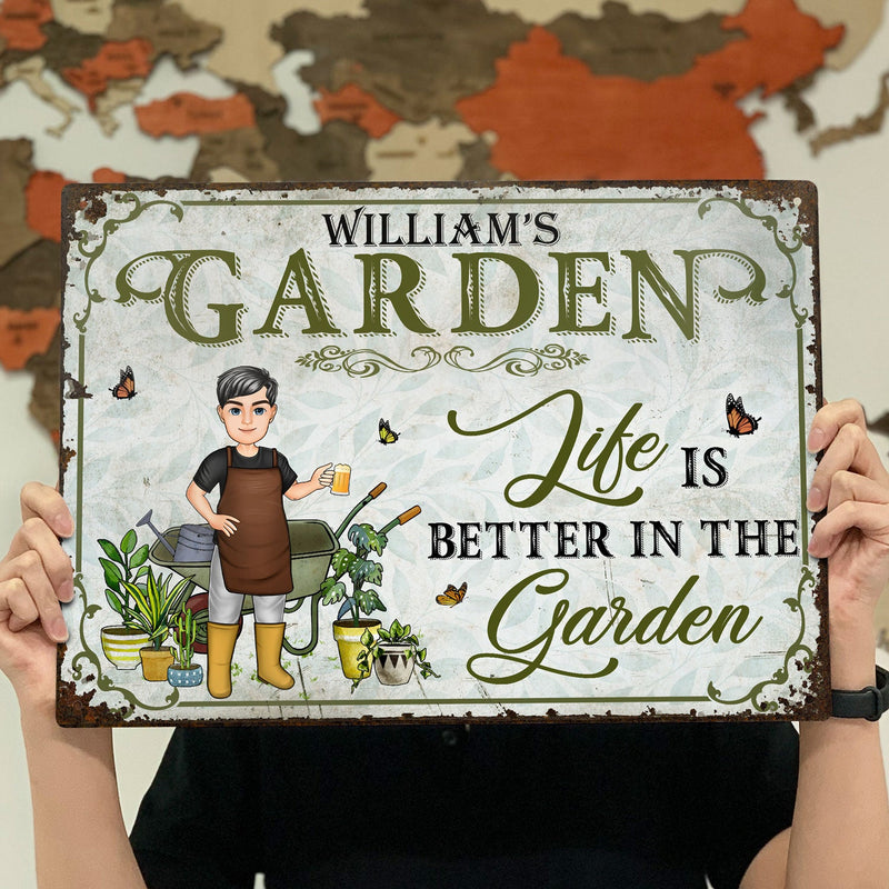 And Into The Garden I Go To Lose My Mind And Find My Soul - Birthday, Loving Gift For Yourself, Women, Men, Plant Lovers - Personalized Custom Classic Metal Signs
