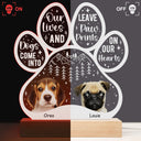 Custom Photo Dogs Come Into Our Lives - Grief, Sympathy, Memorial Gift For Family, Remembrance, Dog, Cat, Pet Owner - Personalized Custom 3D Led Light Wooden Base