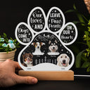 Custom Photo Dogs Come Into Our Lives - Grief, Sympathy, Memorial Gift For Family, Remembrance, Dog, Cat, Pet Owner - Personalized Custom 3D Led Light Wooden Base