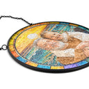 Gift For Husband,Gift For Grandpa,Grandpa - Grandkids,Gift For Father,Dad - Children,Gift For Grandparents,Non-Eng,Photo - Stained Glass,Cozy - Custom Photo Stained Glass Dad Grandpa Papa Family - Personalized Stained Glass Window Hanging Suncatcher