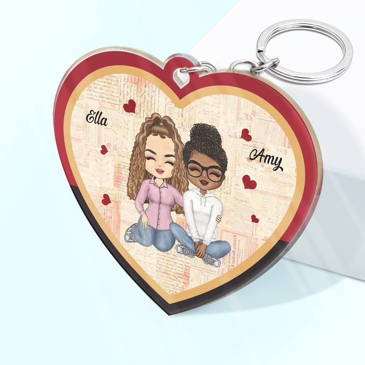 In Case You Need A Little Reminder Couple - Anniversary, Birthday Gift For Spouse, Husband, Wife, Boyfriend, Girlfriend - Personalized Custom Heart Shaped Acrylic Keychain
