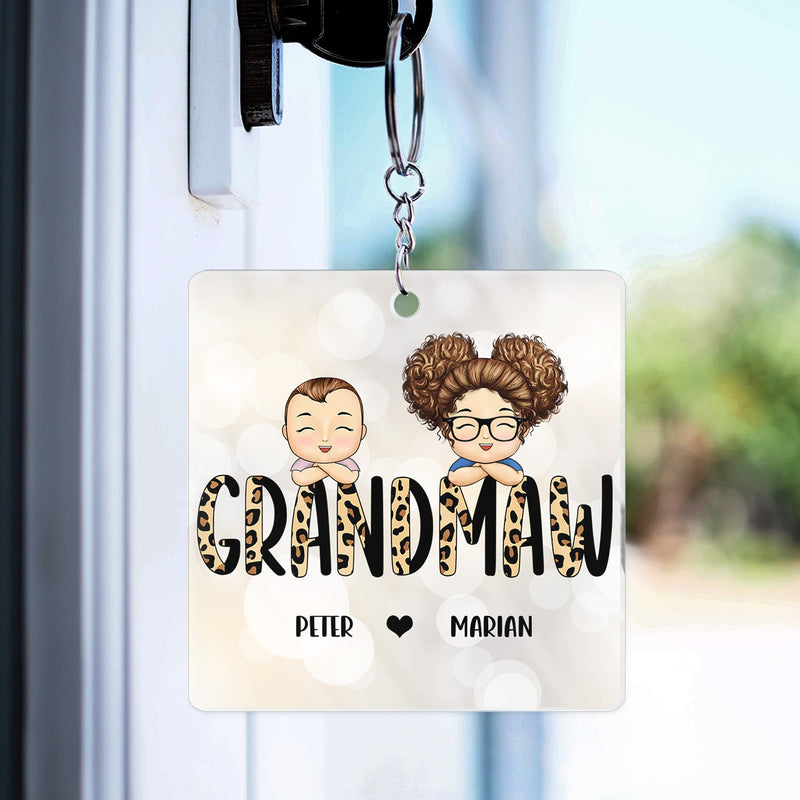 Leopard Nana Title - Birthday, Loving Gift For Mom, Mother, Mama, Grandma, Grandmother - Personalized Custom Acrylic Keychain