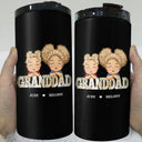 Vintage Map Papa Title - Birthday, Loving Gift For Dad, Father, Papa, Grandpa, Grandfather - Personalized Custom 4 In 1 Can Cooler Tumbler