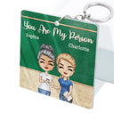 Work Made Us Colleagues Teacher - Birthday, Funny Gifts For Co-workers, Friends, Soul Sisters, Besties, BFF - Personalized Custom Acrylic Keychain